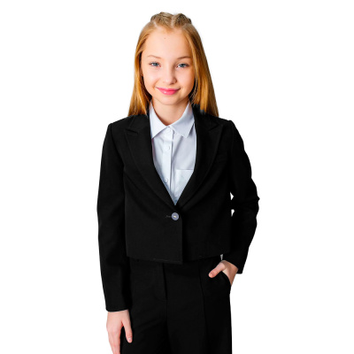 Жакет школьный для девочки Deloras X64125A черный 1